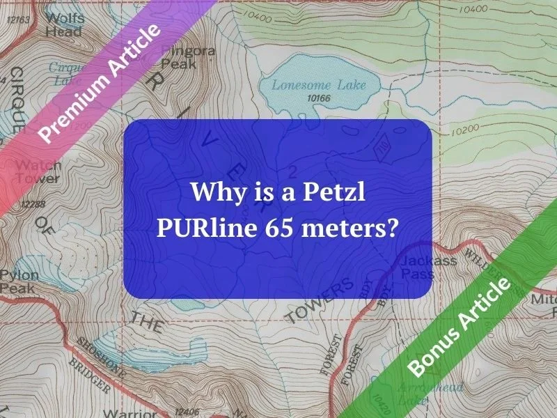 Why is a Petzl PURline 65 meters?