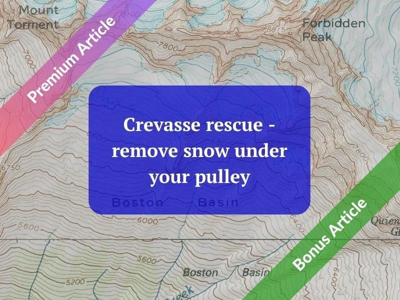 Crevasse rescue - remove snow under your pulley