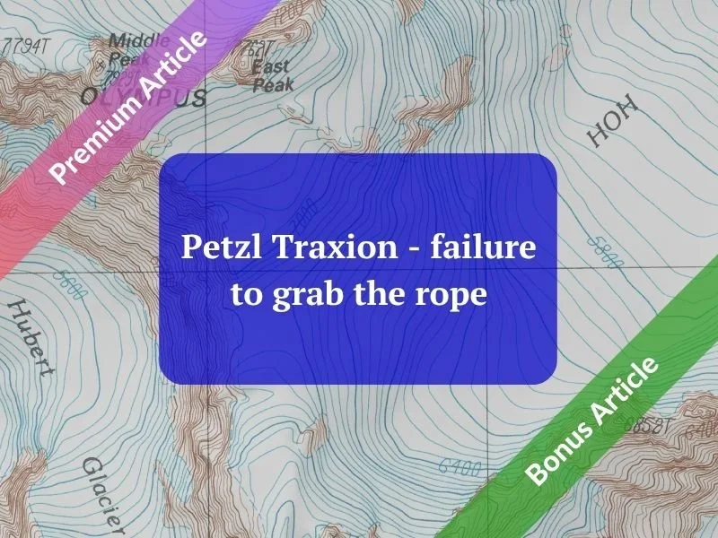 Petzl Traxion - failure to grab the rope