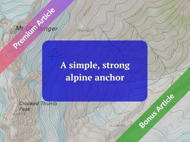 A simple, strong alpine anchor