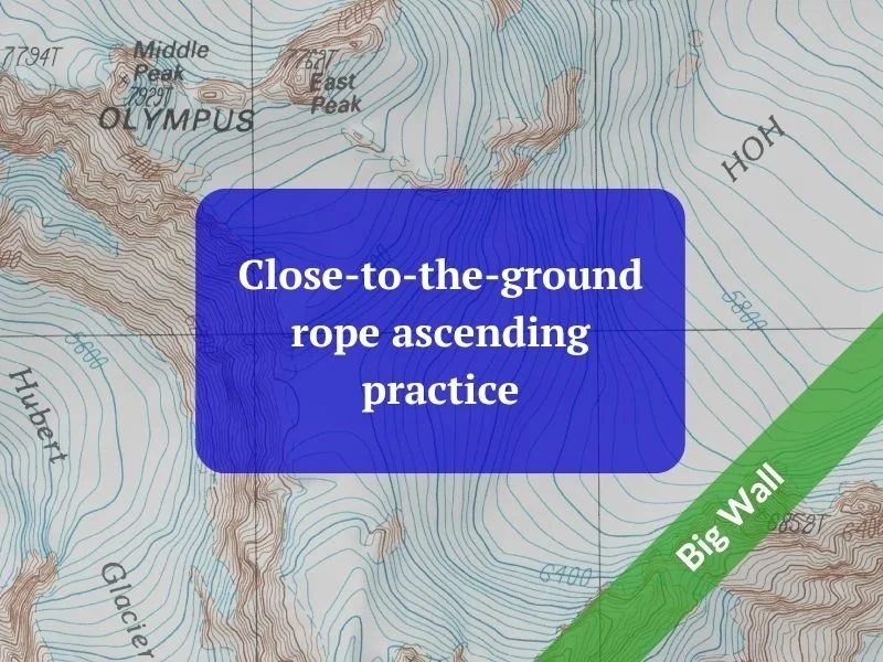 Close-to-the-ground rope ascending practice