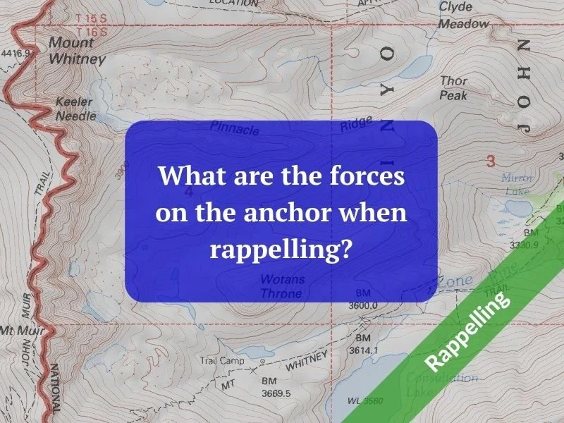 What are the forces on the anchor when rappelling?