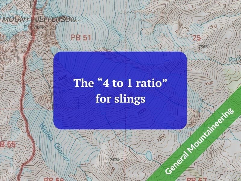 The “4 to 1 ratio” for slings