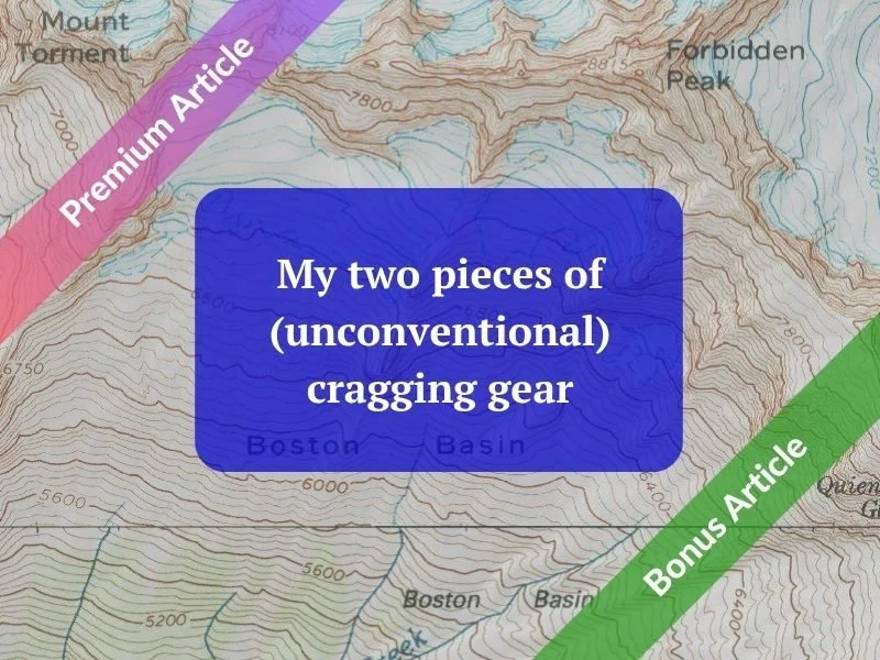 My two pieces of (unconventional) cragging gear