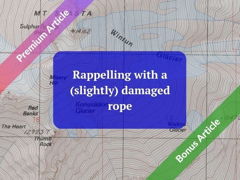 Rappelling with a (slightly) damaged rope