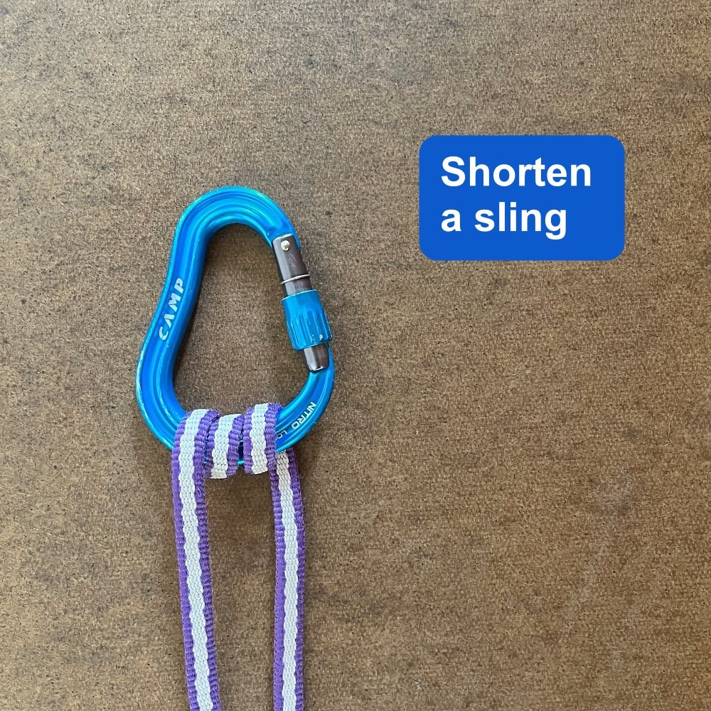 Shorten a sling with carabiner wraps — Alpine Savvy