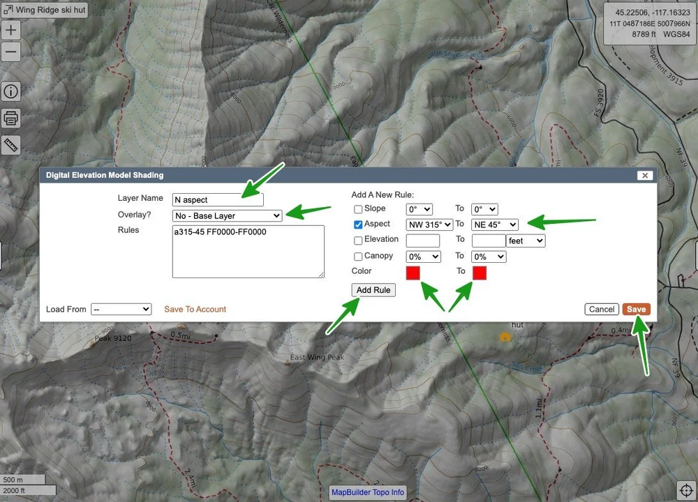 CalTopo pro tip - Custom terrain shading — Alpinesavvy