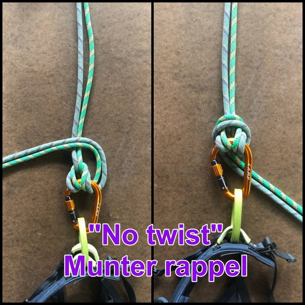 The no twist Munter hitch rappel — Alpine Savvy