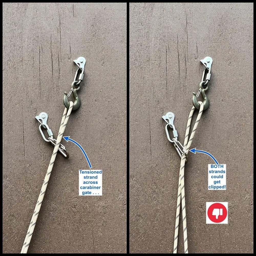 collage one carabiner problem