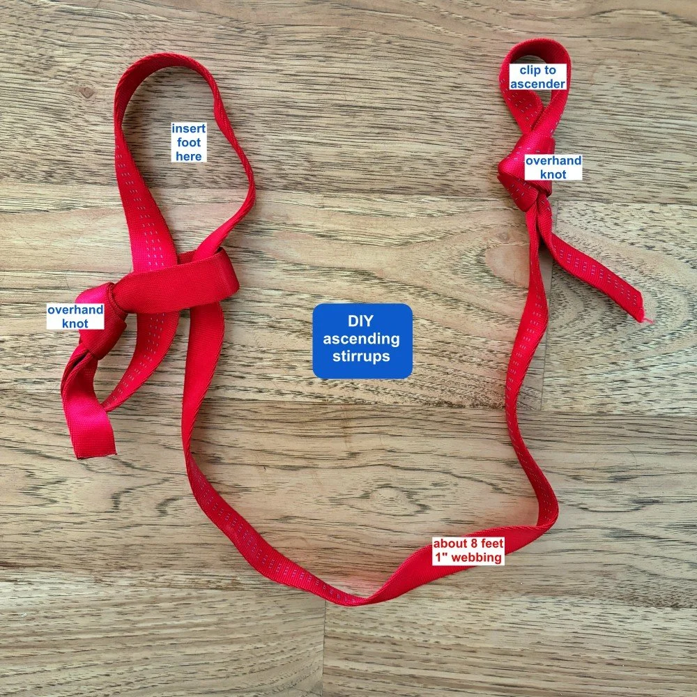 diy aid rope ascending stirrup