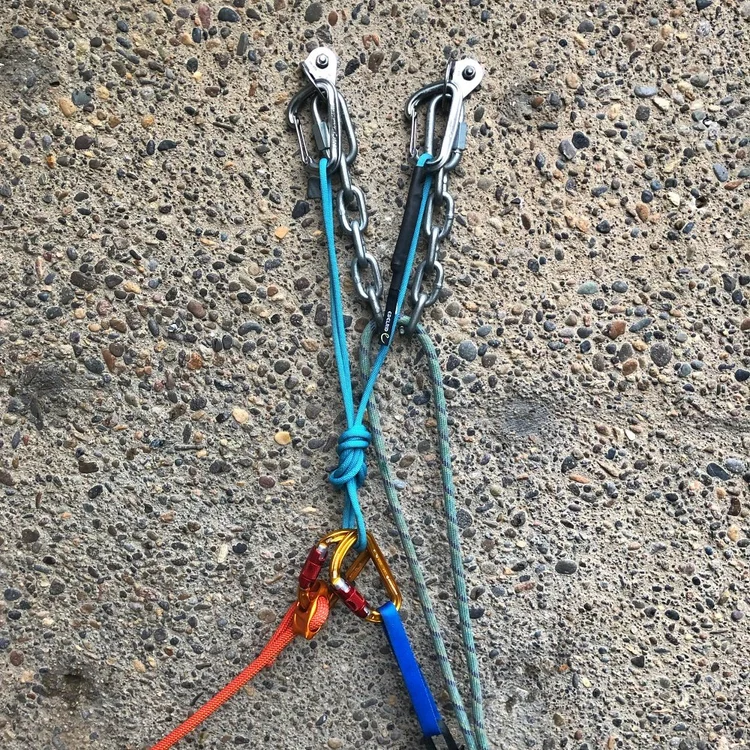 Creating redundancy in rappel anchors — Alpinesavvy