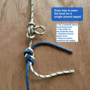 Easy way to pass the knot on a single rope rappel — Alpinesavvy