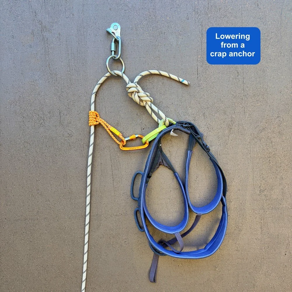 lowering from a crap anchor