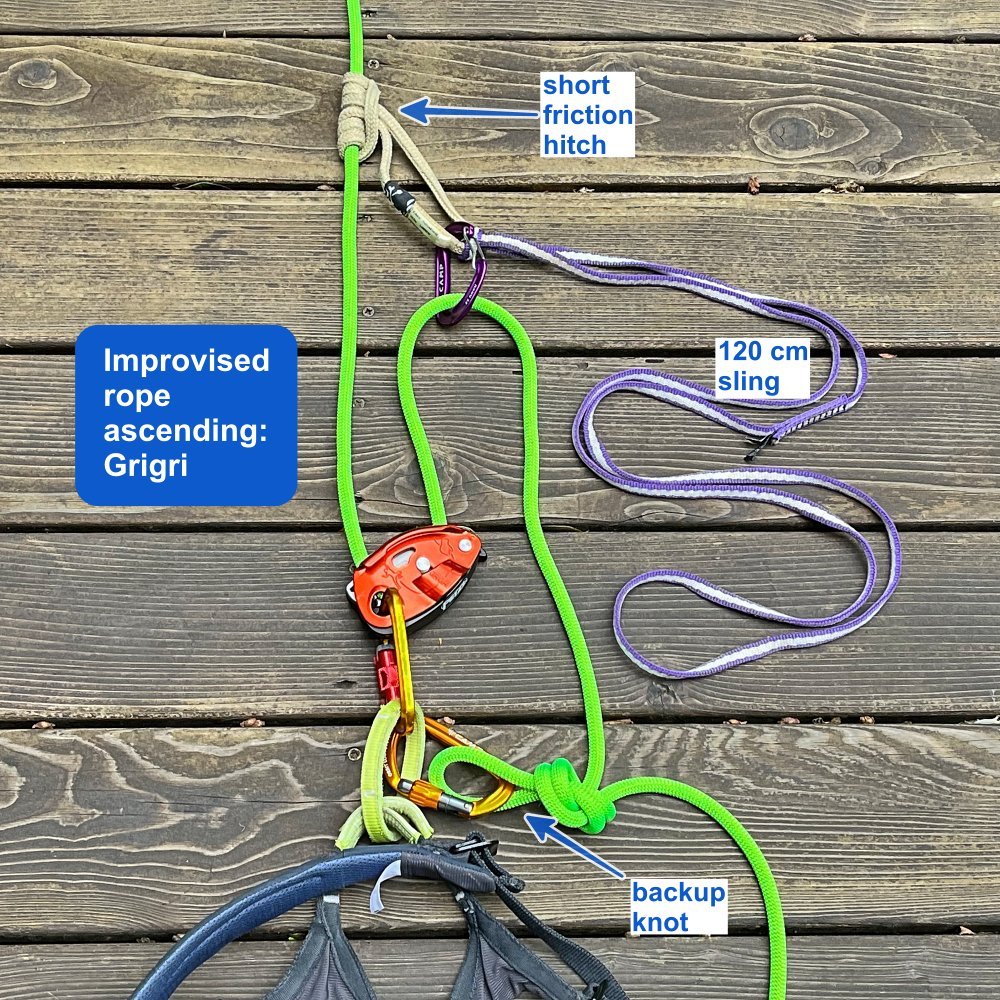 Rope ascending with a Grigri and belay device — Alpine Savvy