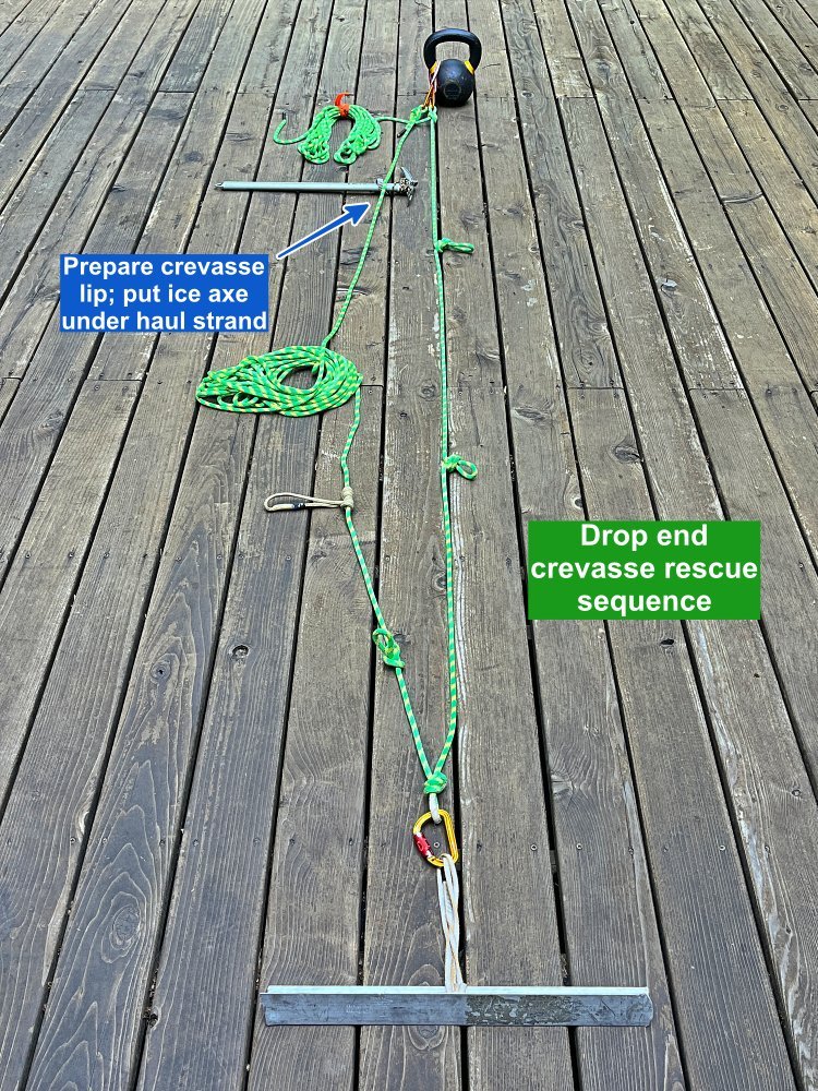 “Drop end 3:1” for crevasse rescue — Alpinesavvy