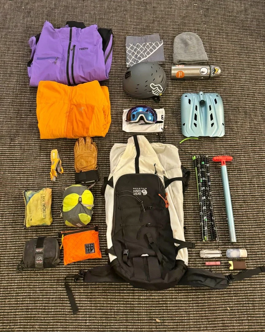 What's in my pack ski touring gear by Graybird Guiding — Alpinesavvy