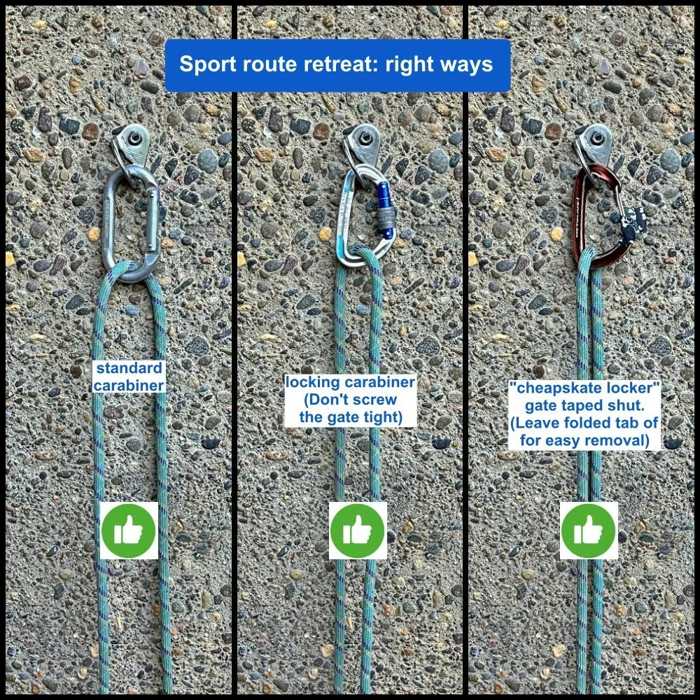 right way to bail from sport route
