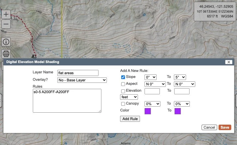 CalTopo pro tip - Custom terrain shading — Alpinesavvy