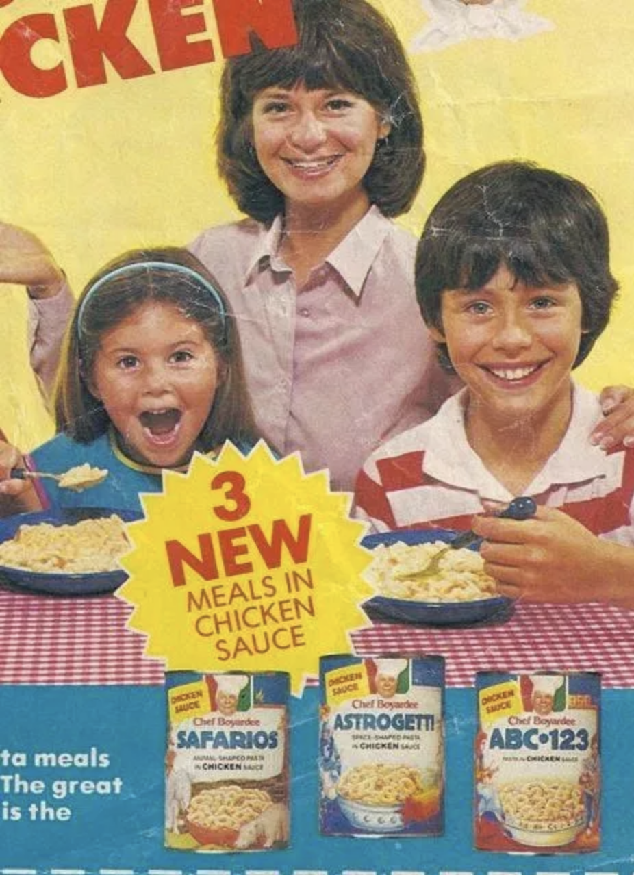 Lisa in an advertisement for soup, age four