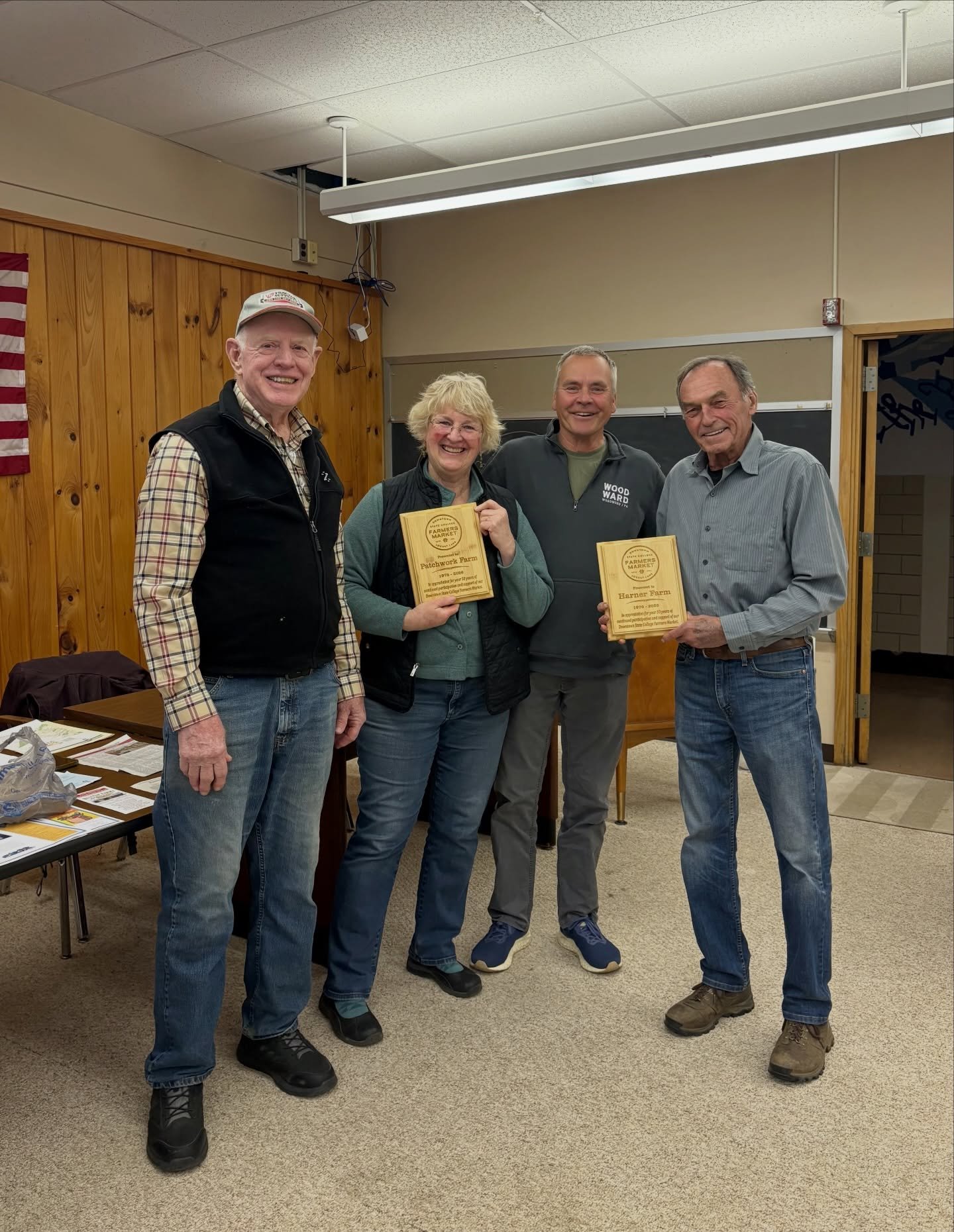 Congratulations to @patchworkfarmandgreenhouse and @harnerfarm on 5️⃣0️⃣ years with the Downtown State College Farmers Market! We&rsquo;re thrilled to have incredible longstanding vendors like you and we wish you continued success in the upcoming sea