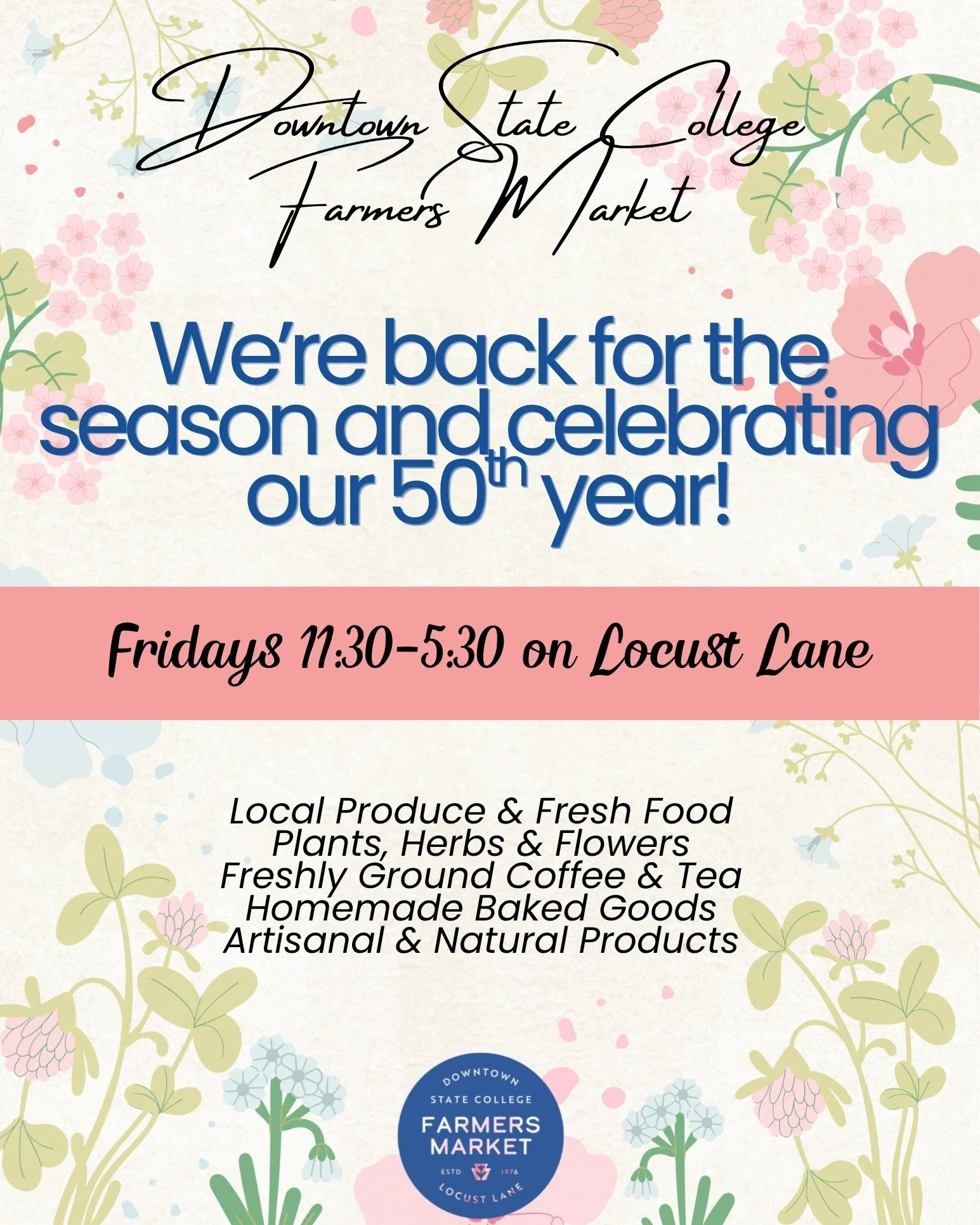 We can't wait to welcome you back! See you at the market 🌷