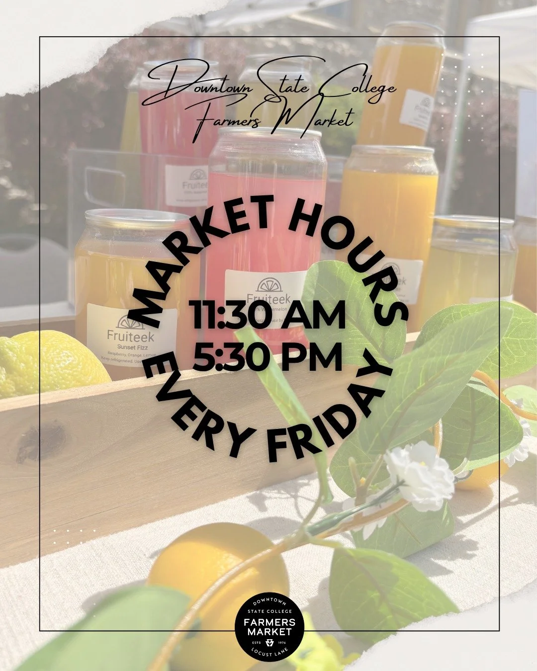 It's Market Day! We'll be here til 5:30 🌿 See you soon!