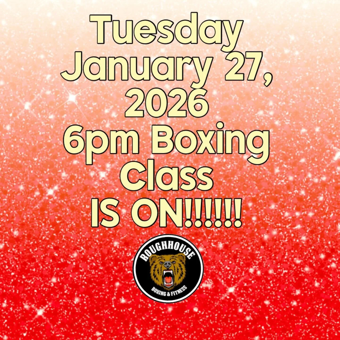Time to go punch stuff!!!! 6pm Boxing class tonight IS ON!!!!!