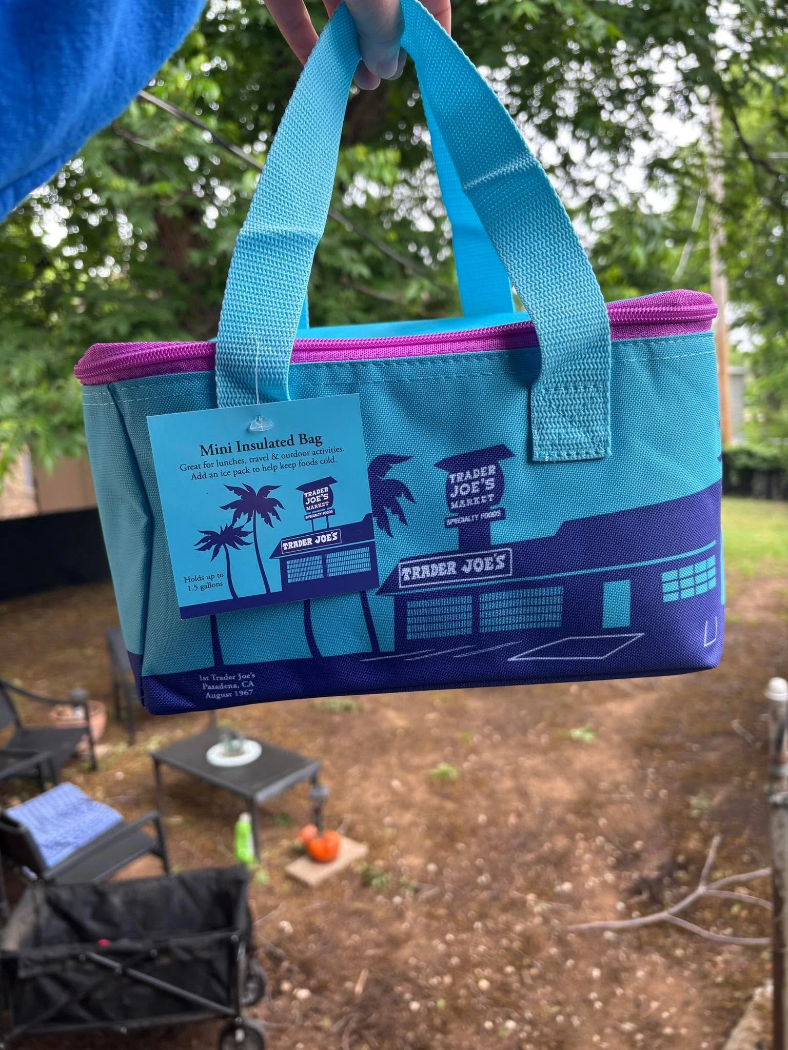 Thanks to my good friend Shannon Snow I got a Trader Joe&rsquo;s mini insulated bag! ❤️