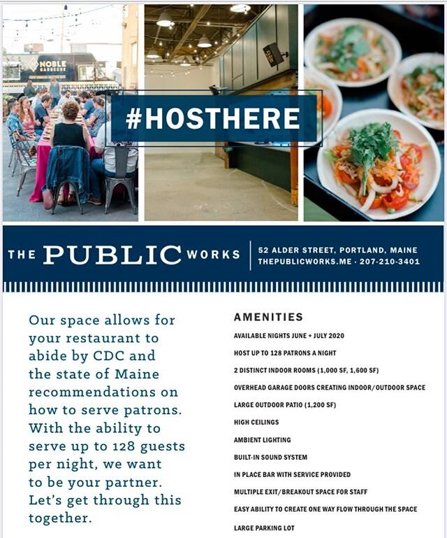 While we can&rsquo;t offer up our indoor space right now we can partner with you to serve your customers on our spacious patio and we&rsquo;re offering the space for FREE
Contact us to find out more. Thank you to all who have inquired! #hosthere #bay