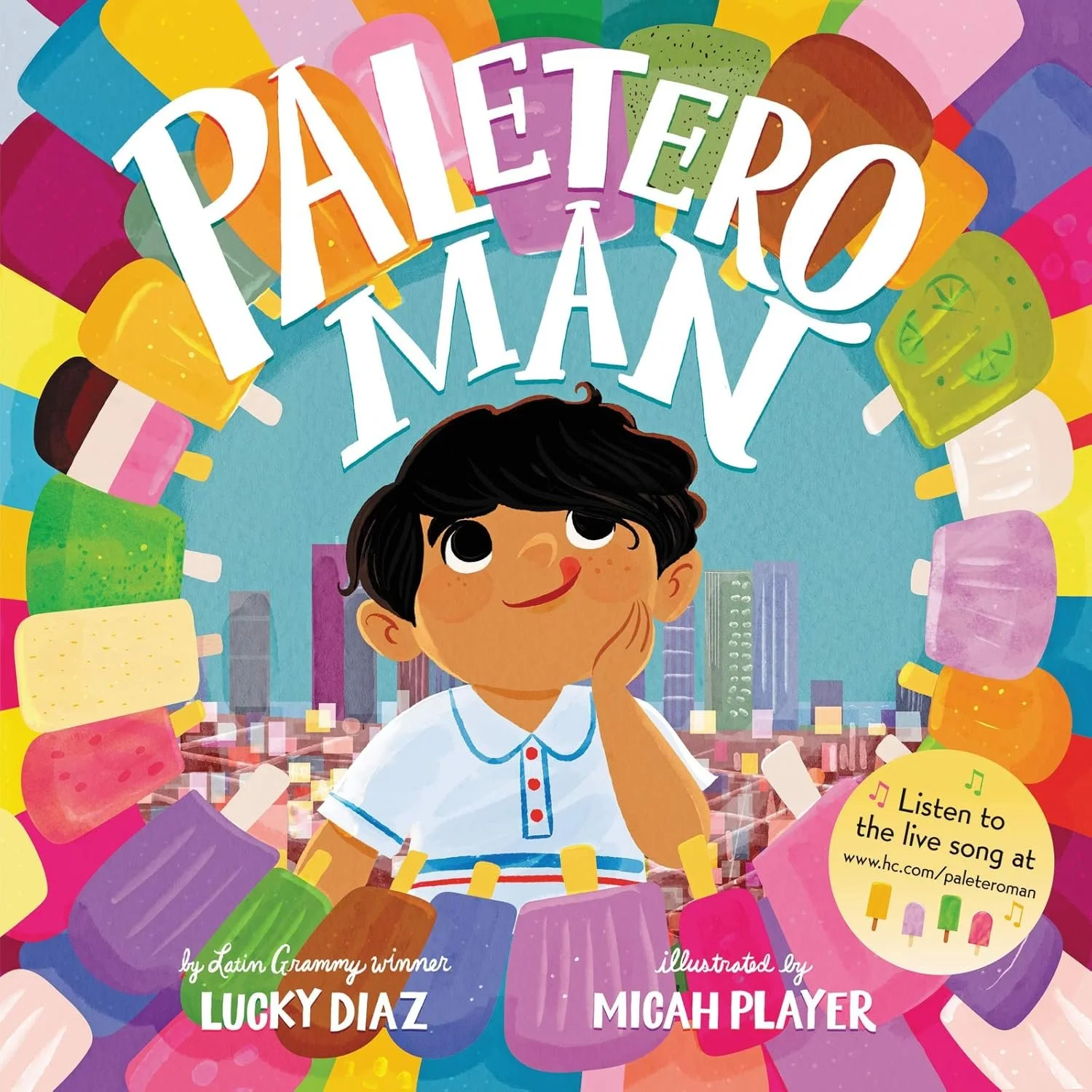 Cover of the book:  "Paletero Man" by Lucky Diaz and Micha Player