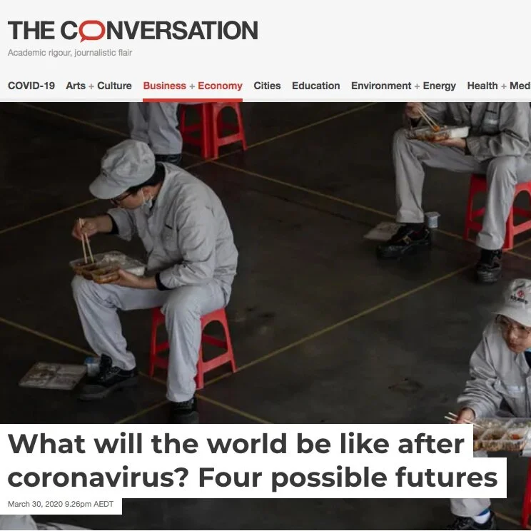 Where will we be in six months, a year, ten years from now? There are a number of possible futures, all dependent on how governments and society respond to…