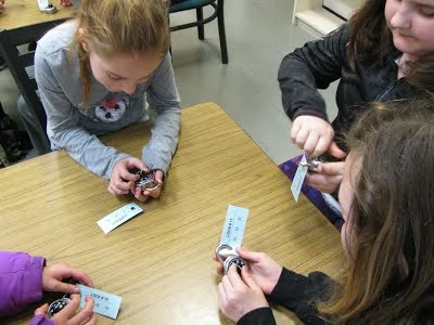 Casar Elementary students practicing combination locks prior to entering middle school to help reduce their worries about transitioning schools.