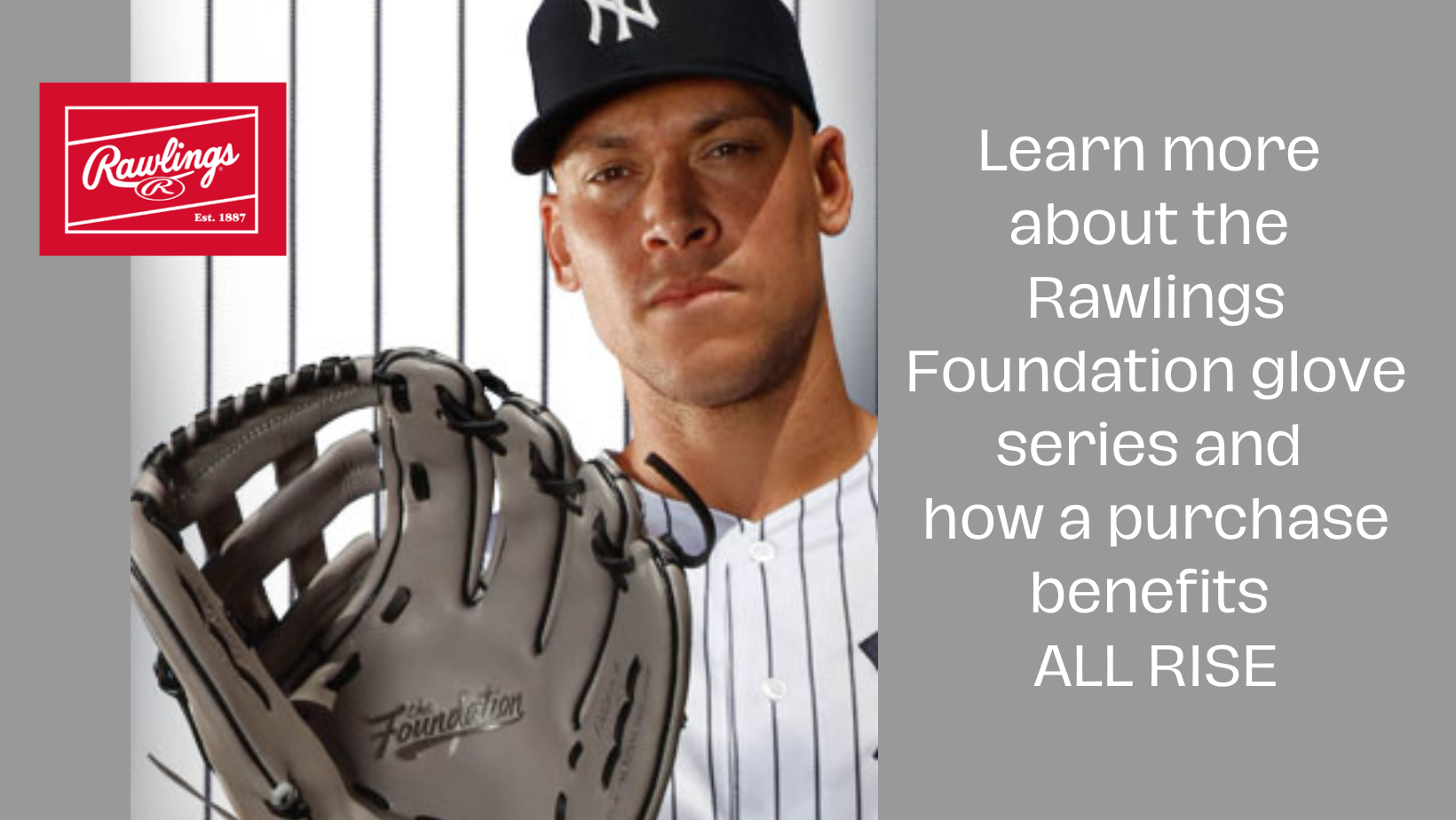 Aaron Judge with a Rawlings Foundation glove