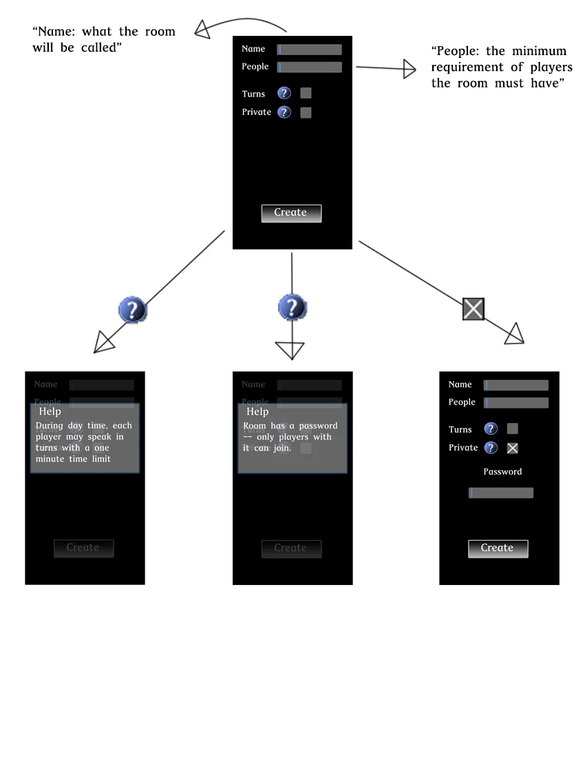 Create Room UI Mockup