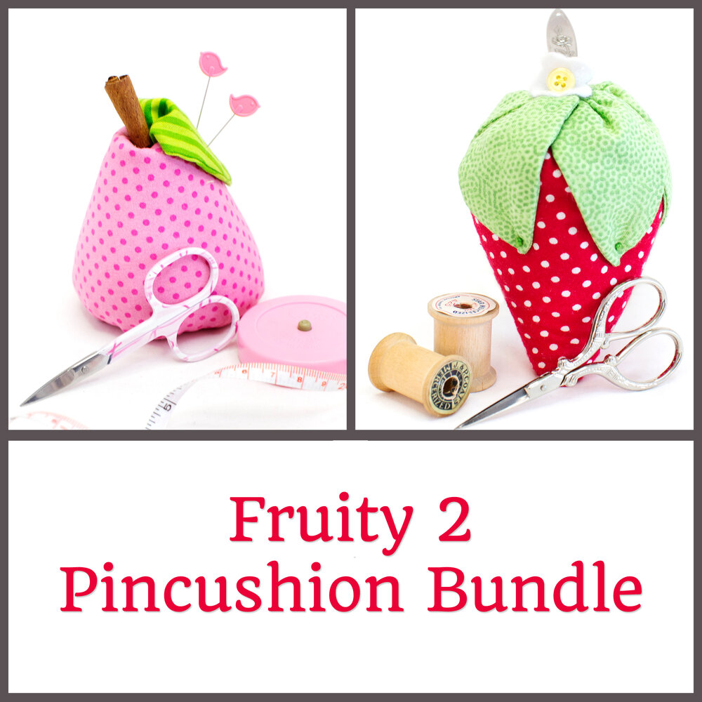 Strawberry + Pear Pincushion Pattern Bundle — Sewn Wyoming