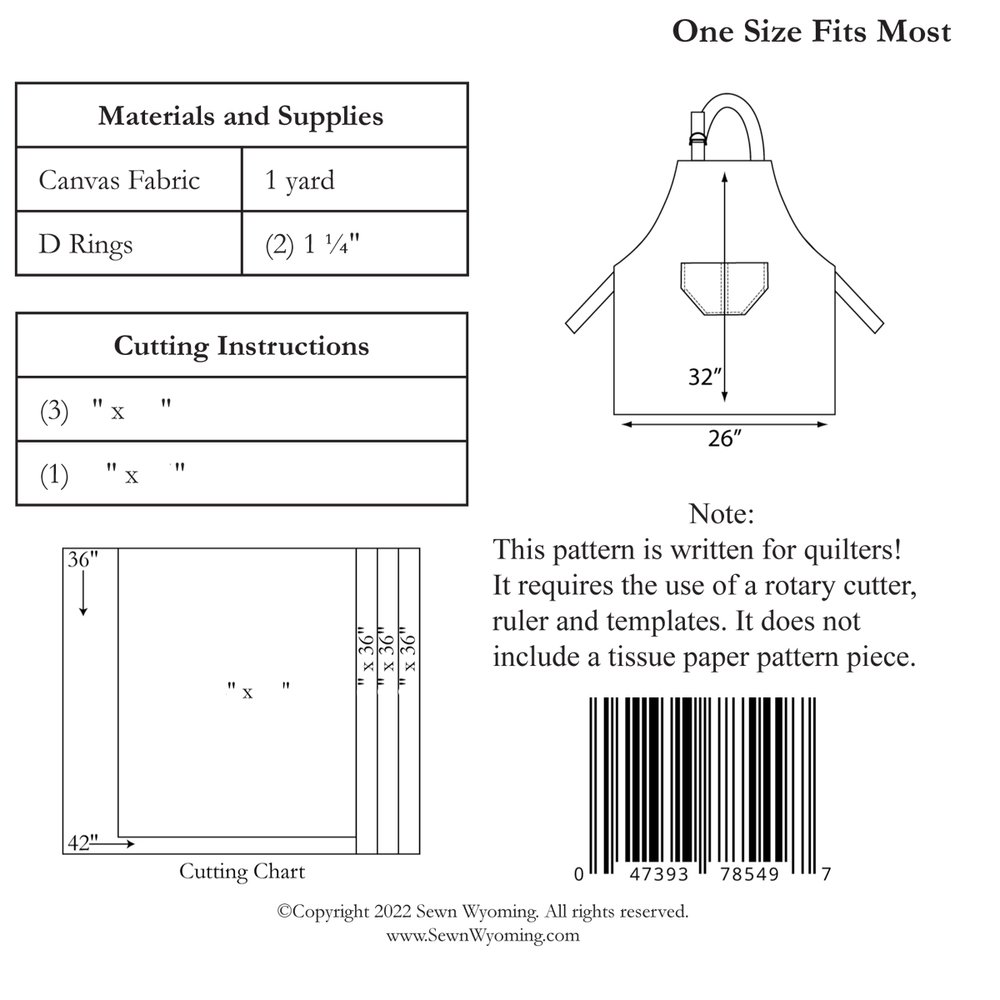 Printable Fabric Yardage Chart, Easy Download PDF