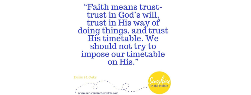 Do I Trust God, or Not?
