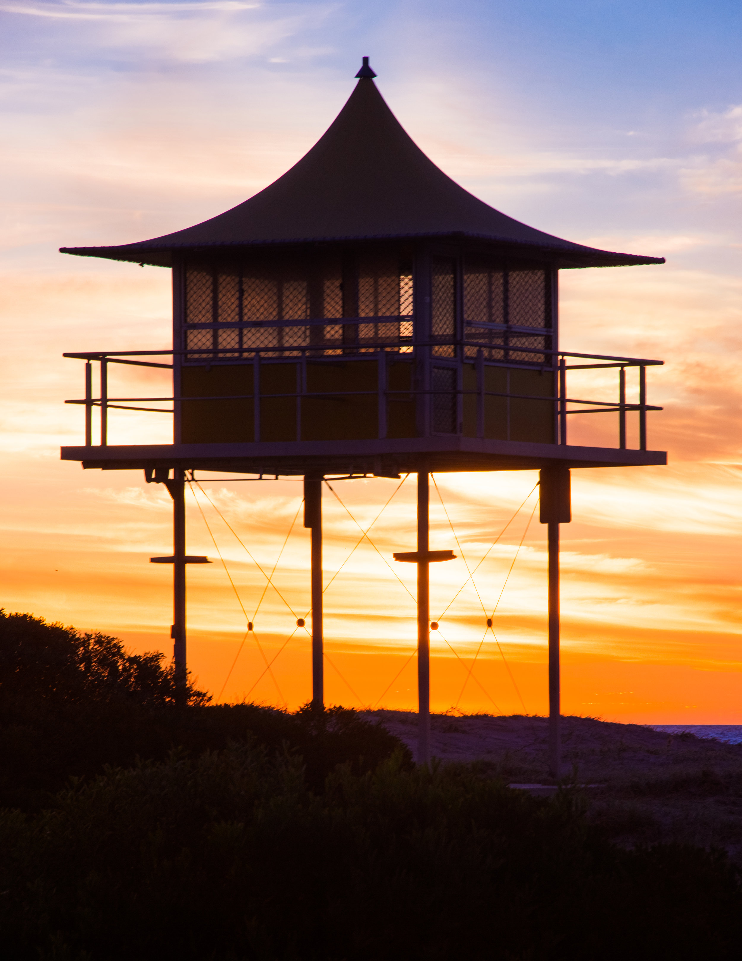 Life Savers Hut in the Sunset