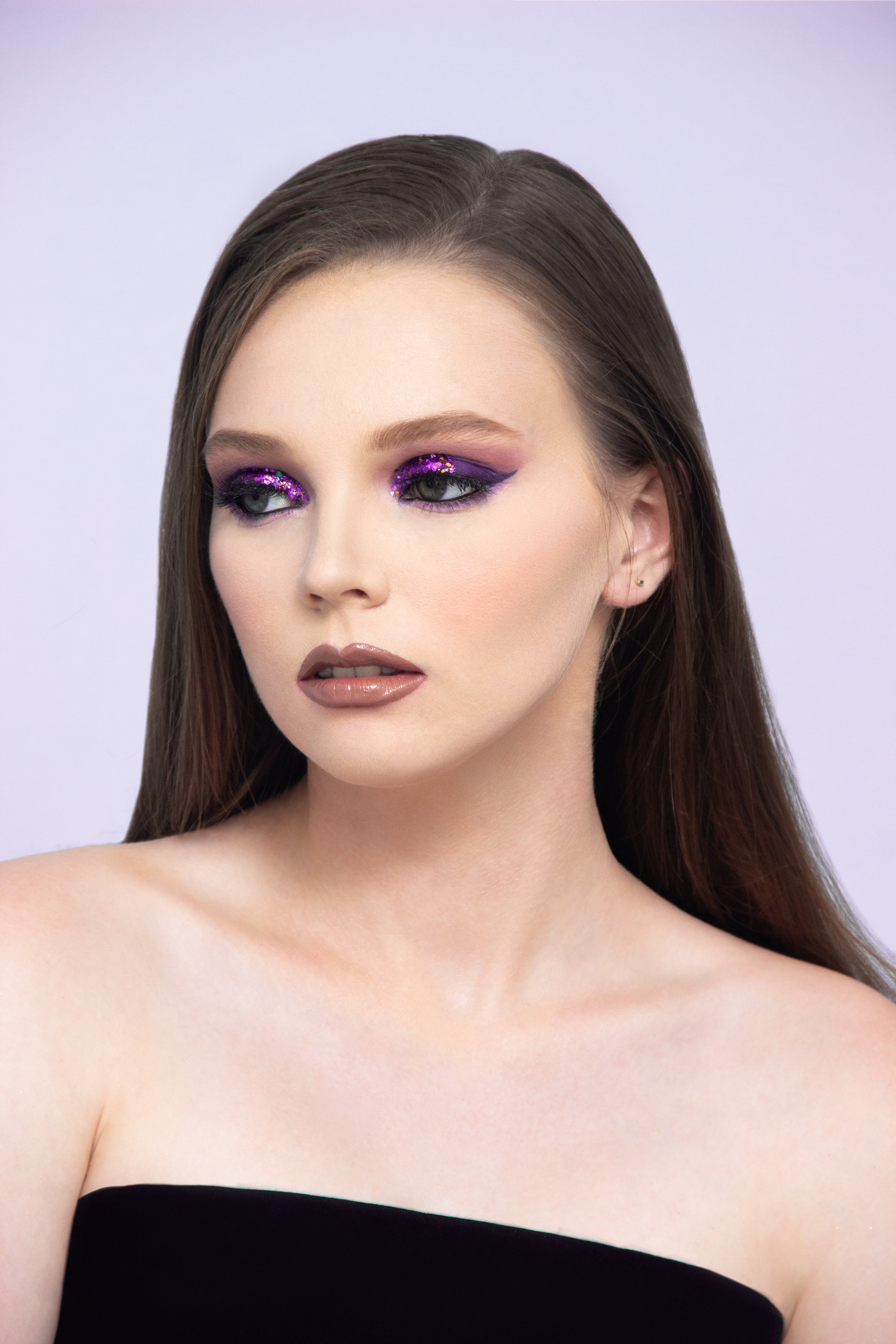 Tash - Purple  Glitter Smekey Eye Look