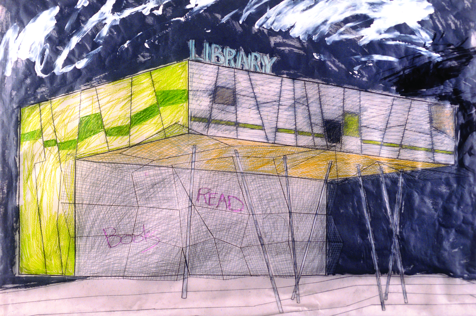 Peckham Library Drawing Will Alsop