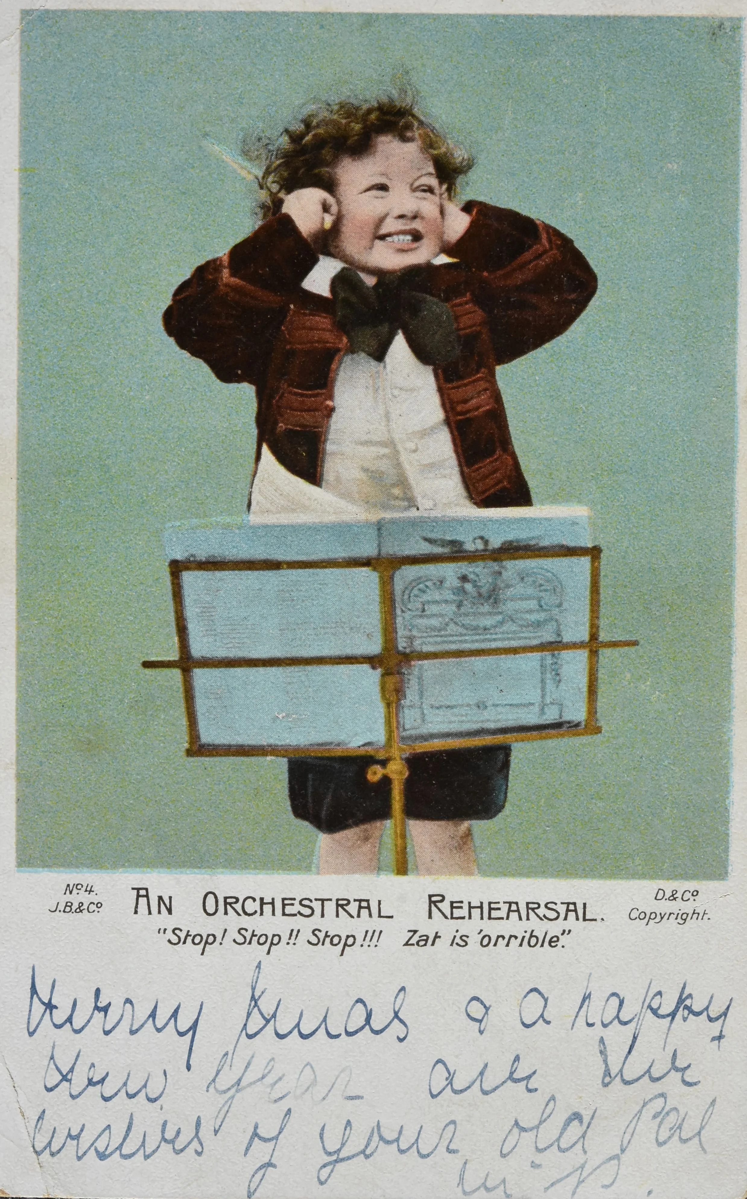 A set of humourous postcards.