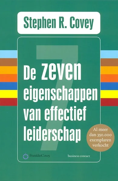 De zeven eigenschappen van effectief leiderschap | Stephen R. Covey Met dit boek wil Stephen Covey je vooral inspireren om zelf de regie te nemen: richting en inhoud geven aan je leven. Dit boek is voor iedereen die daarmee aan de slag wil, ook als je geen leidinggevende bent (wat de titel in eerste instantie doet vermoeden). Laat je inspireren, lees er af en toe eens in en probeer het in je dagelijks leven gerust eens uit!