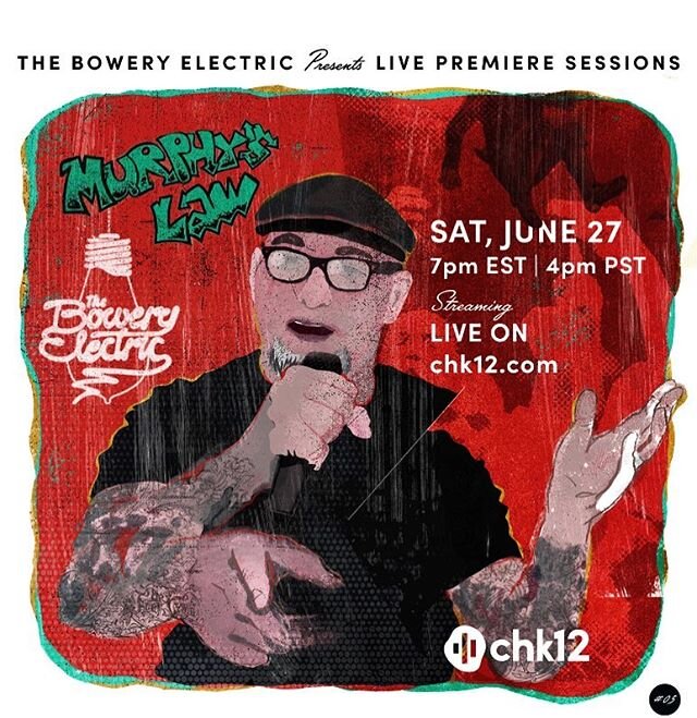 Tonight !! NYHC. :)Tune in. Live steam get ur tix @chk12live from @theboweryelectric at 7 pm est. tickets @chk12live  @murphyslawnyc @creepynyc