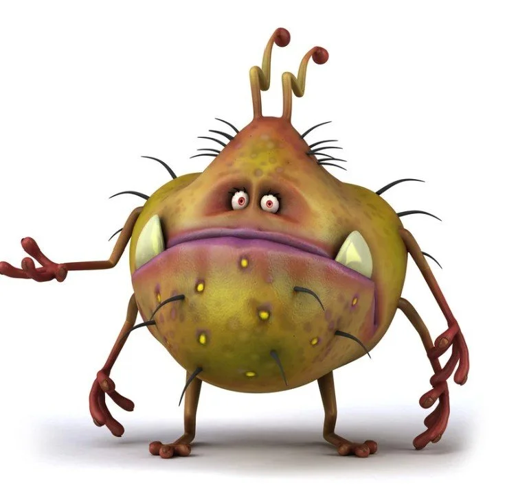 An ugly looking bug, with four arms and two legs