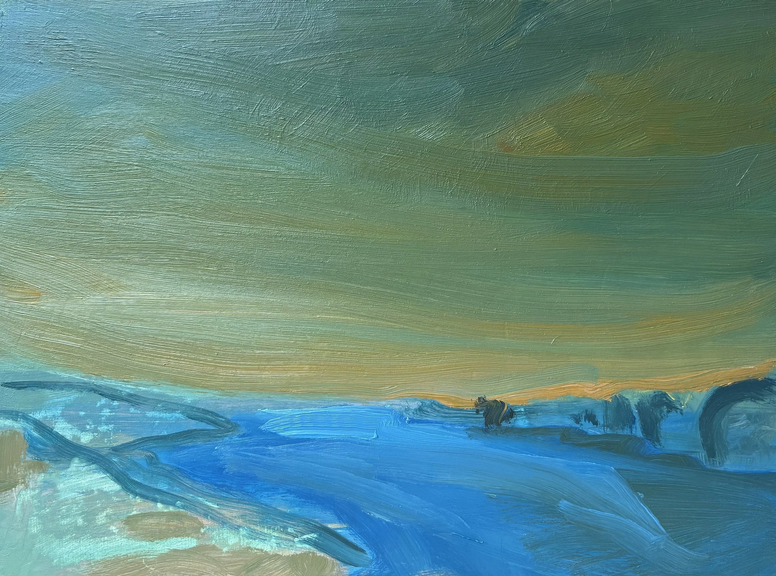 Dark September Skies.  Loe Pool.