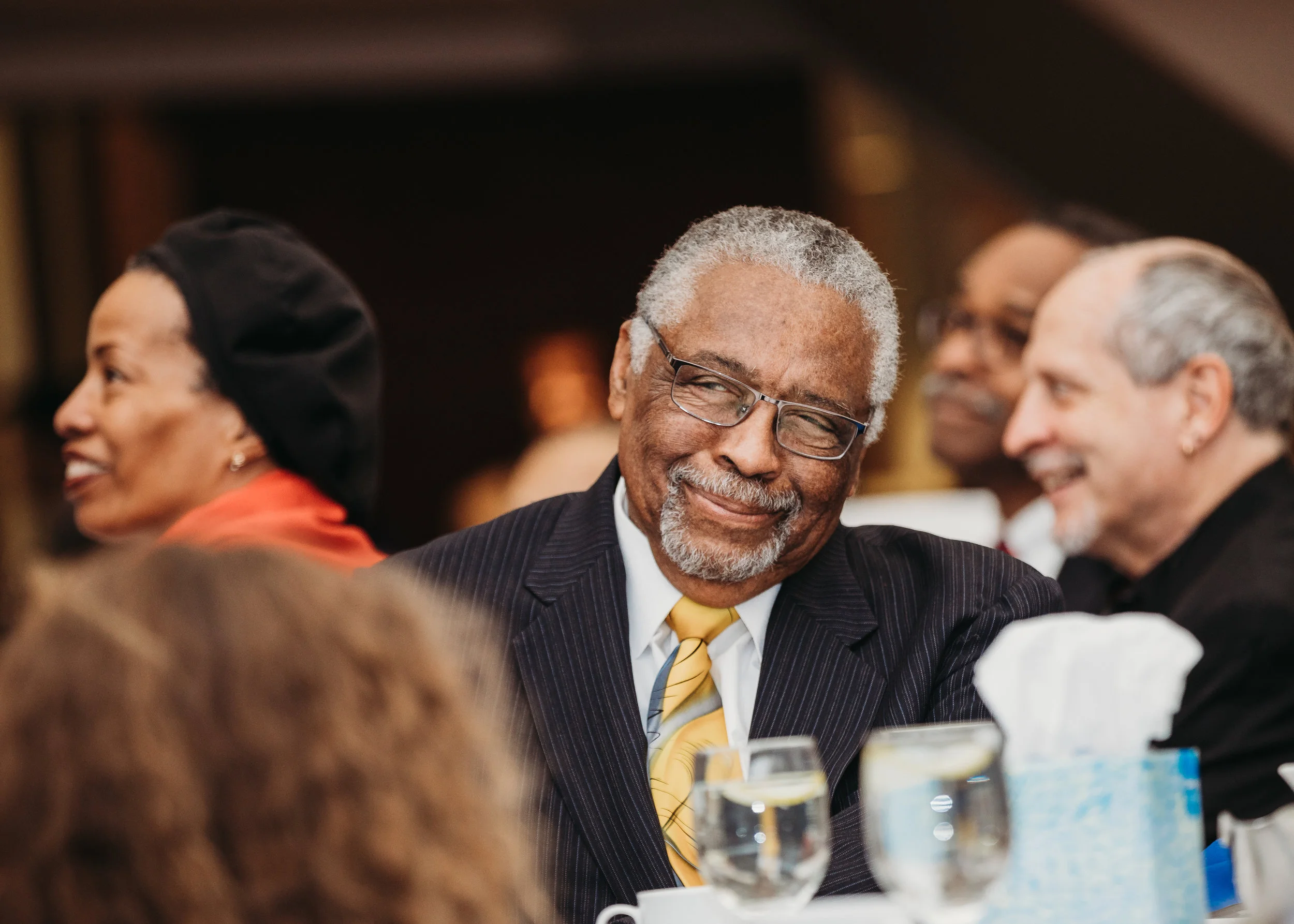 Earl Avery at the MLK luncheon where he was presented with an award for his dedication to the institution. Boston corporate and higher education photography.