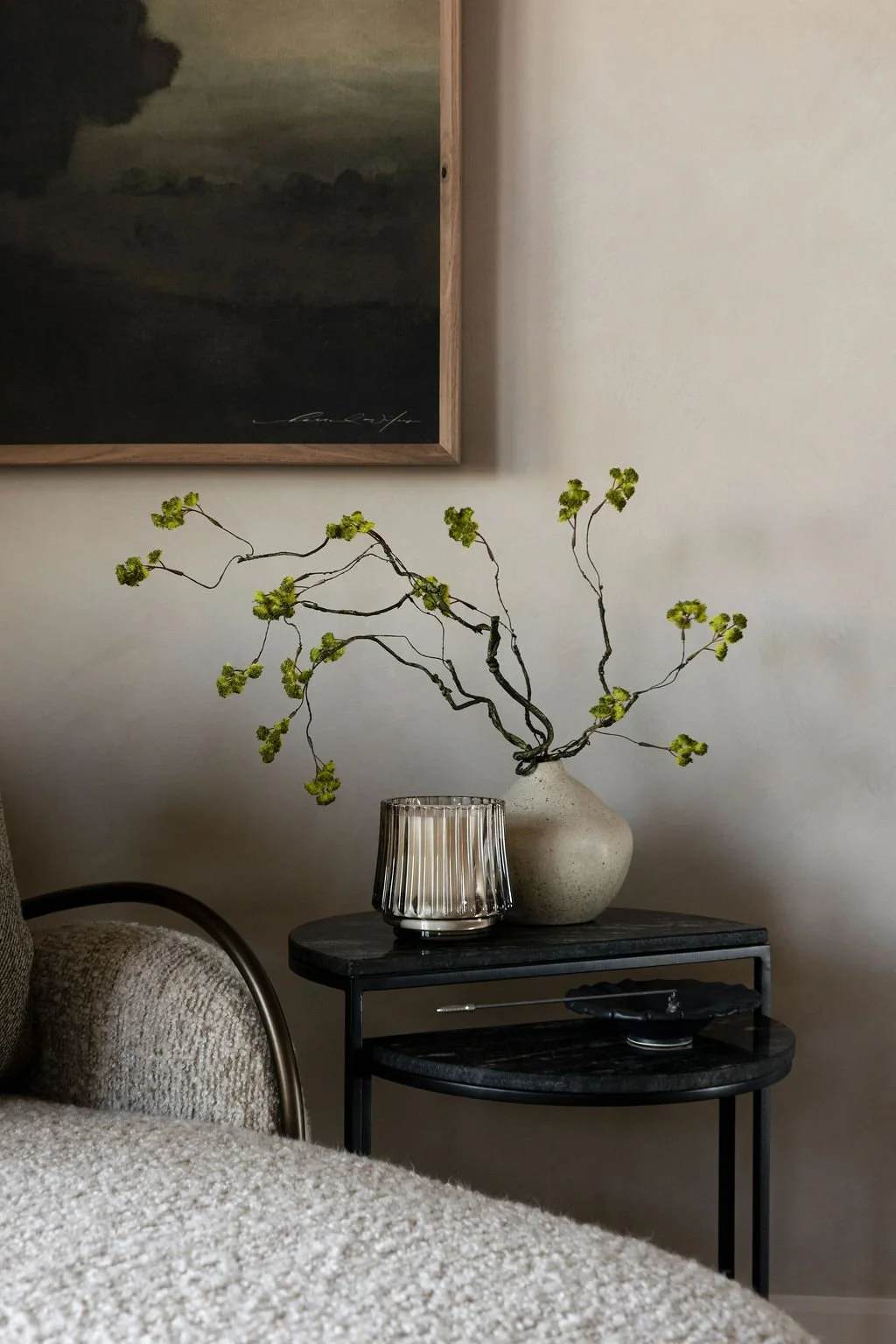 Beautiful plant on a black table