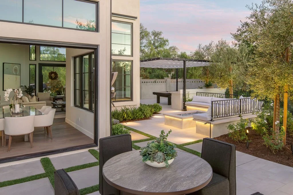 Outdoor area looking into the house