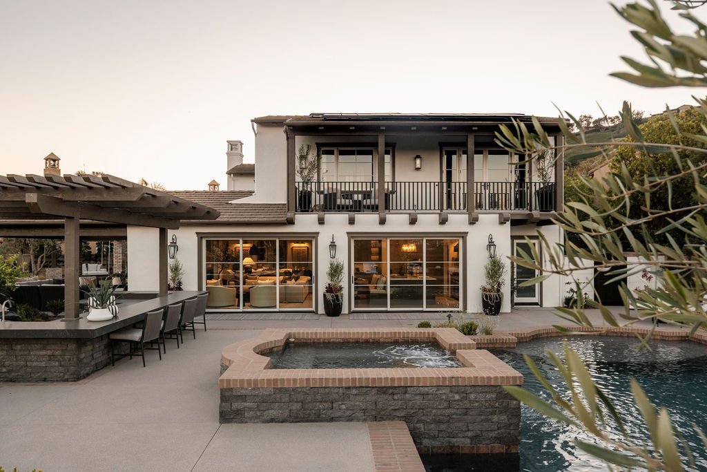 Exterior of a home with a pool