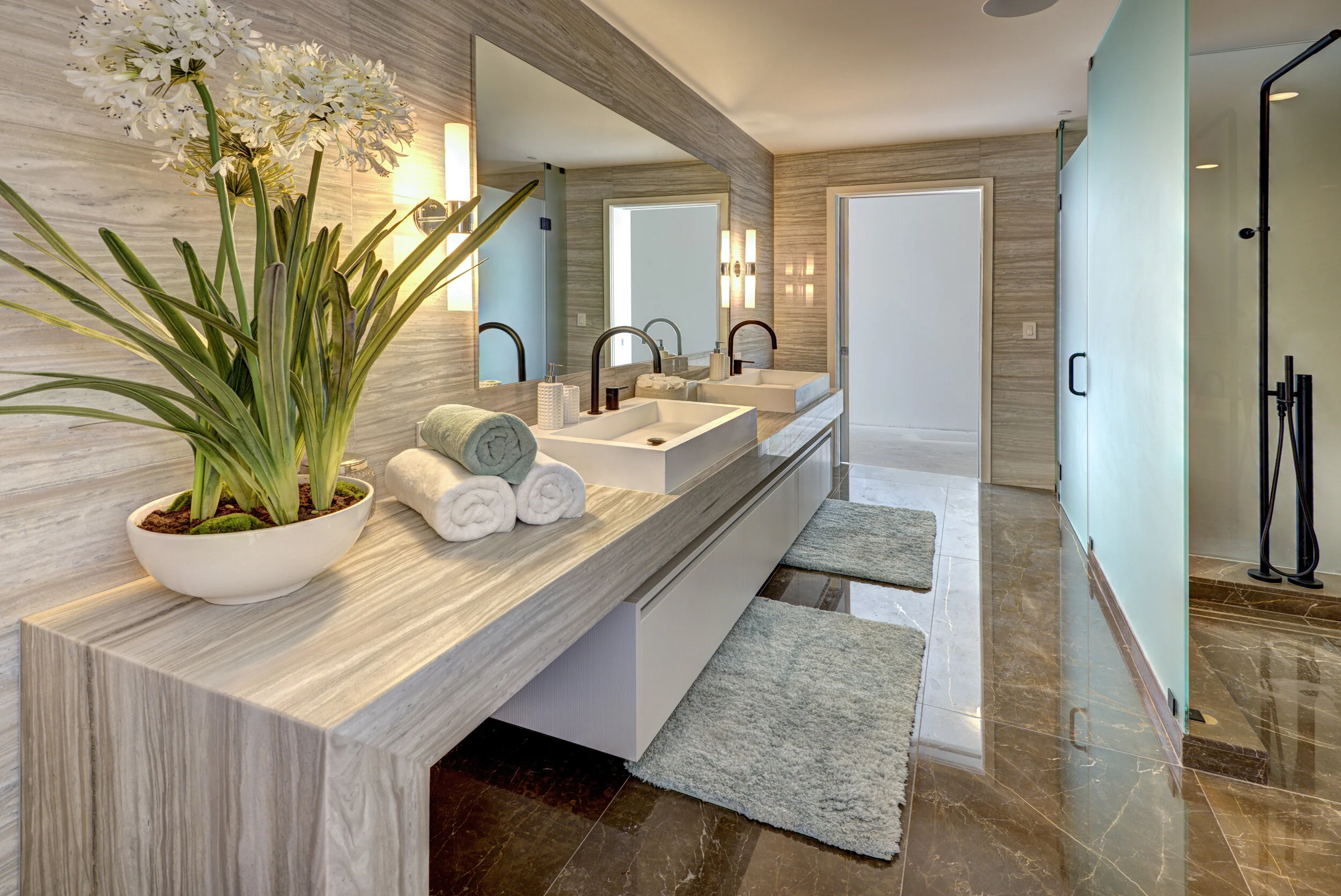 View of Staging a Luxury Oceanfront Condo in Coastal Style — CURATED.